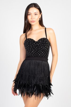 Vienne Embellished Bustier Crop Top