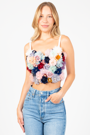 Milan Floral Applique Bustier