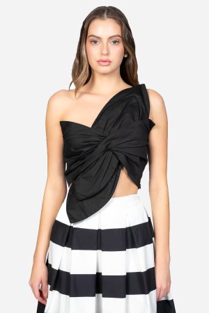 Yvette Knot Twist Crop Blouse