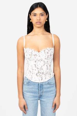 Espresso Lace Corset Top